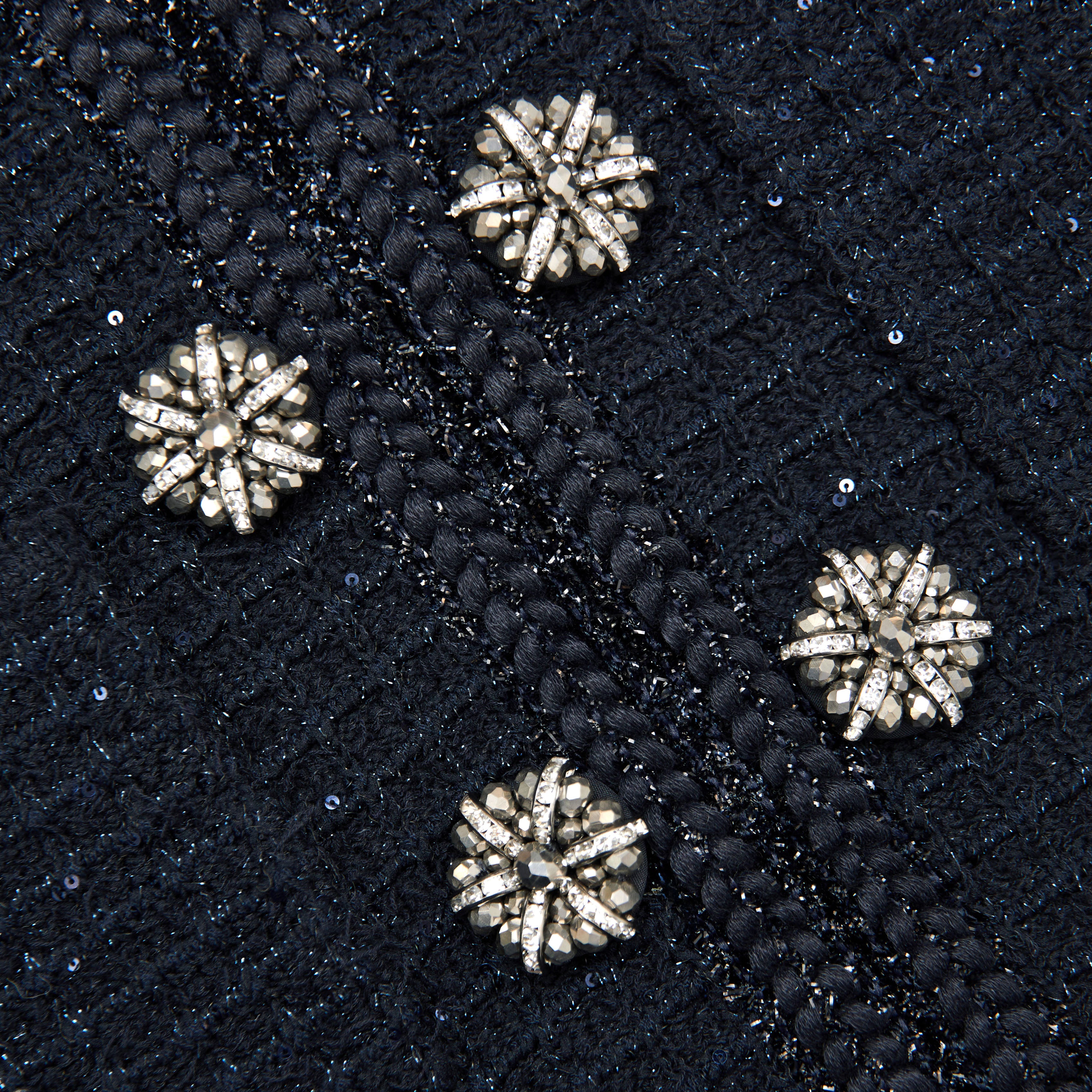 Navy Textured Knit Midi Dress