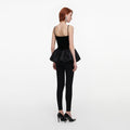 Black Panel Knit Leggings