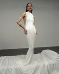 White Racer Back Viscose Knit Maxi Dress