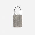 Silver Crystal Fishnet Bag