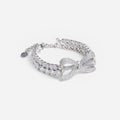 Crystal Bow Double Tennis Bracelet