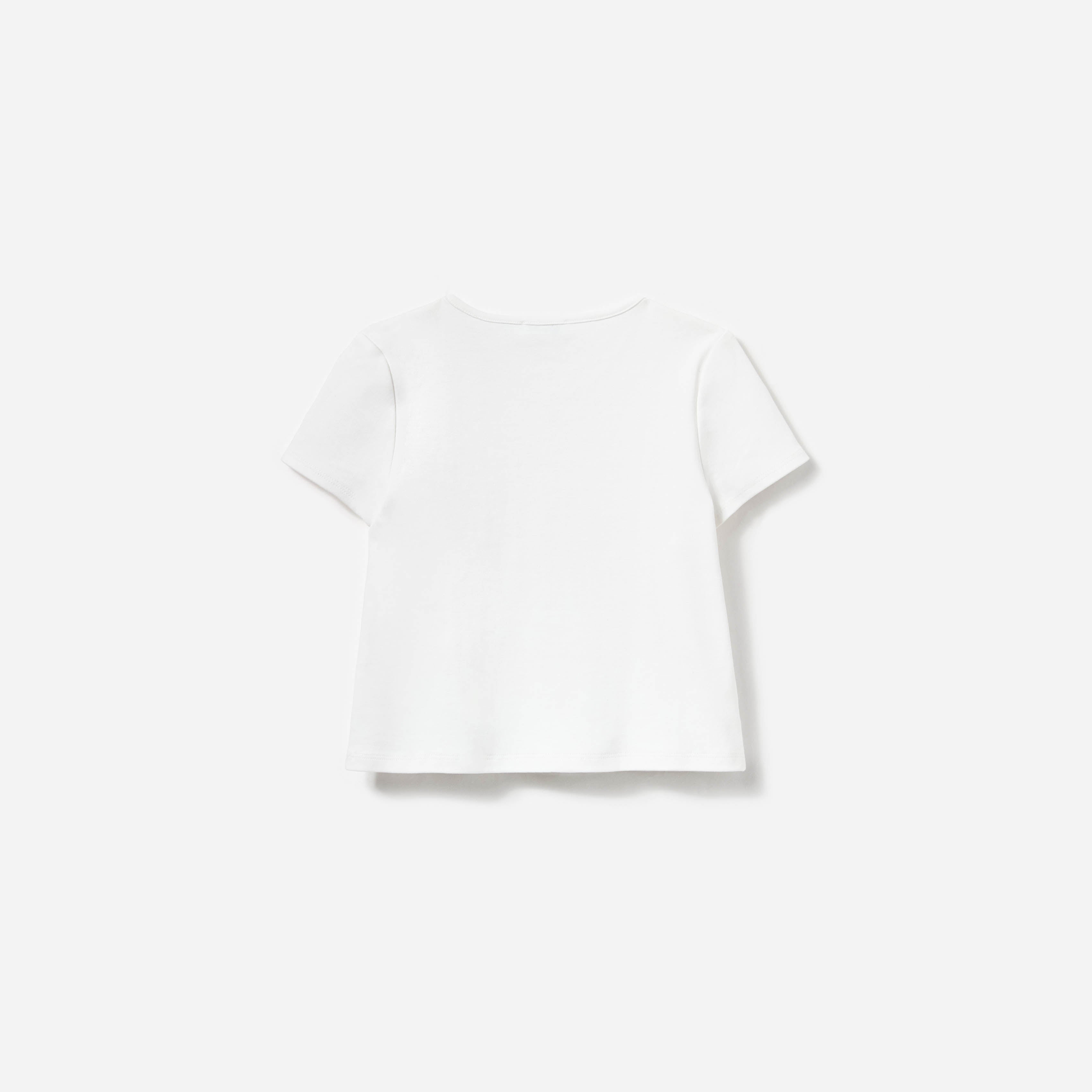 Cream Jersey Flower T-Shirt