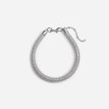 Silver Crystal Tube Necklace