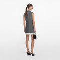 Grey Herringbone Mini Dress