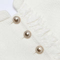 Cream Boucle Polka Dot Midi Dress