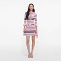 Pink Stripe Knit Mini Dress