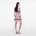 Pink Stripe Knit Mini Dress
