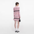 Pink Stripe Knit Mini Skirt