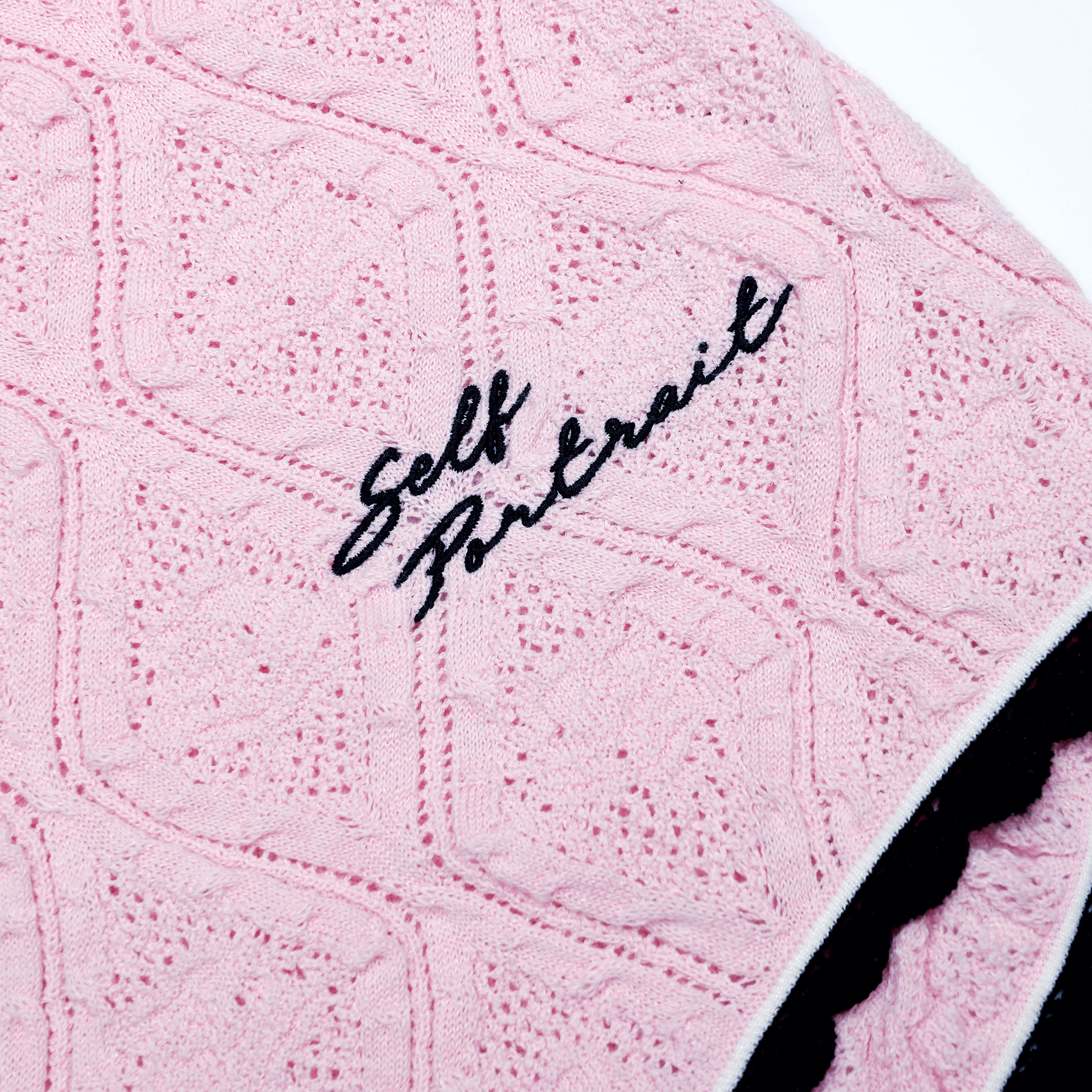 Pink Pointelle Knit Playsuit