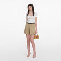 Beige Cotton Skort