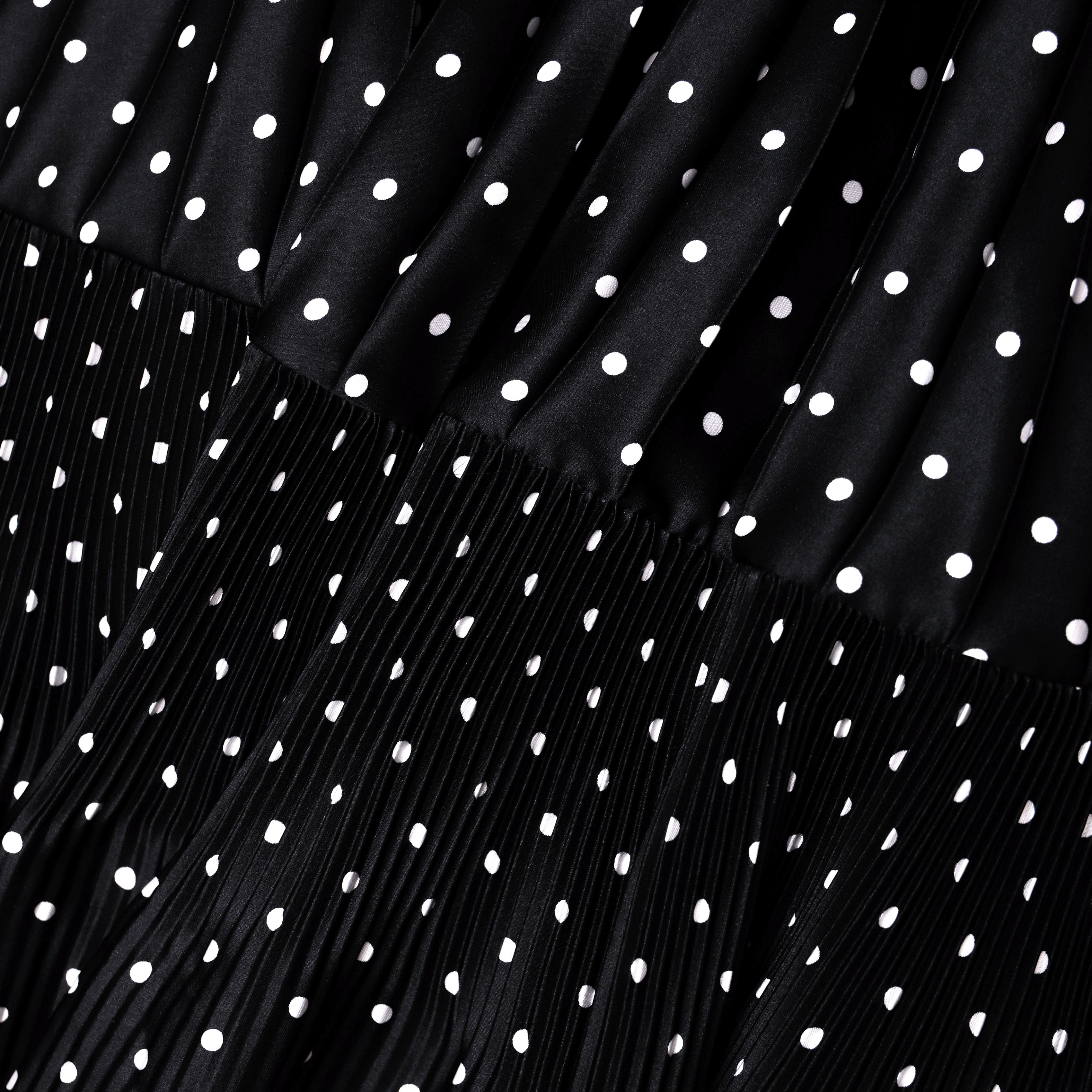 Black Polka Dot Frill Maxi Dress