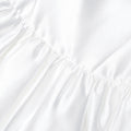White Taffeta Strapless Midi Dress