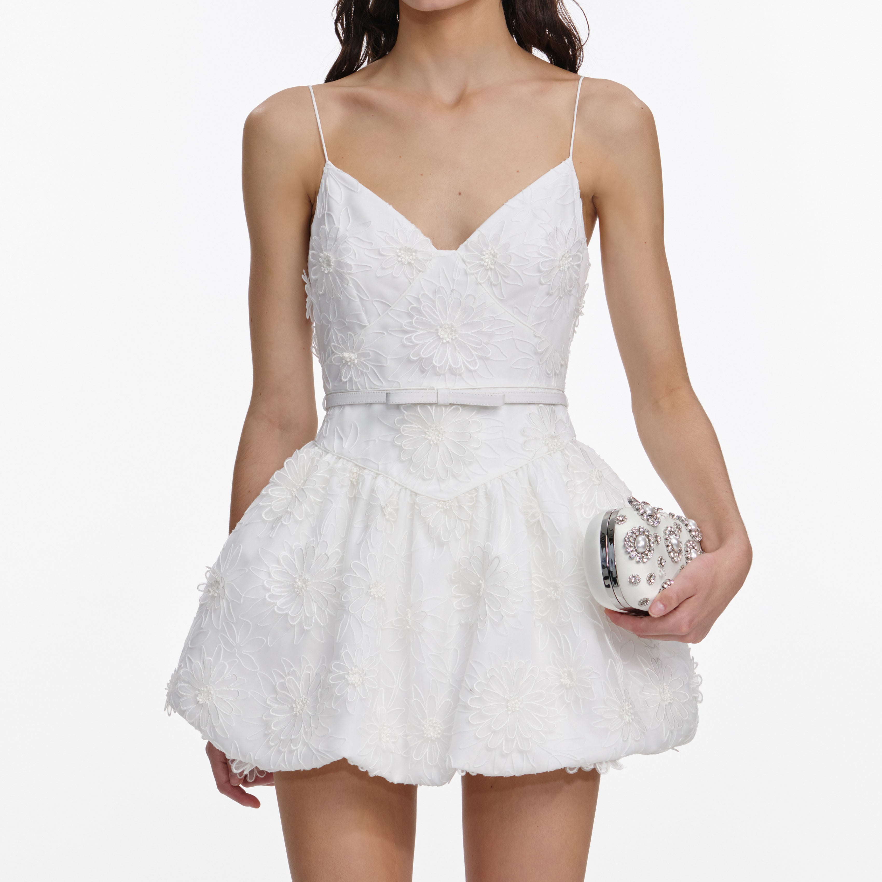 White Organza Mini Dress
