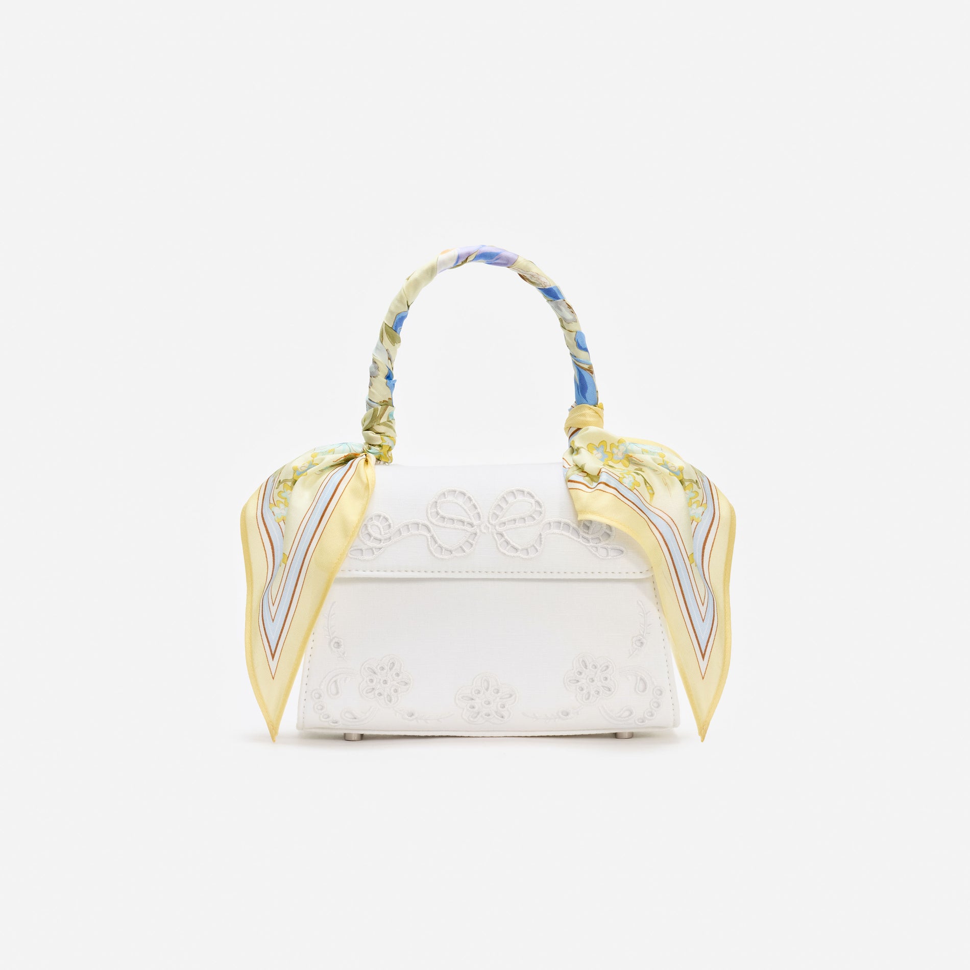 Cream Linen Yellow Floral Mini Bag