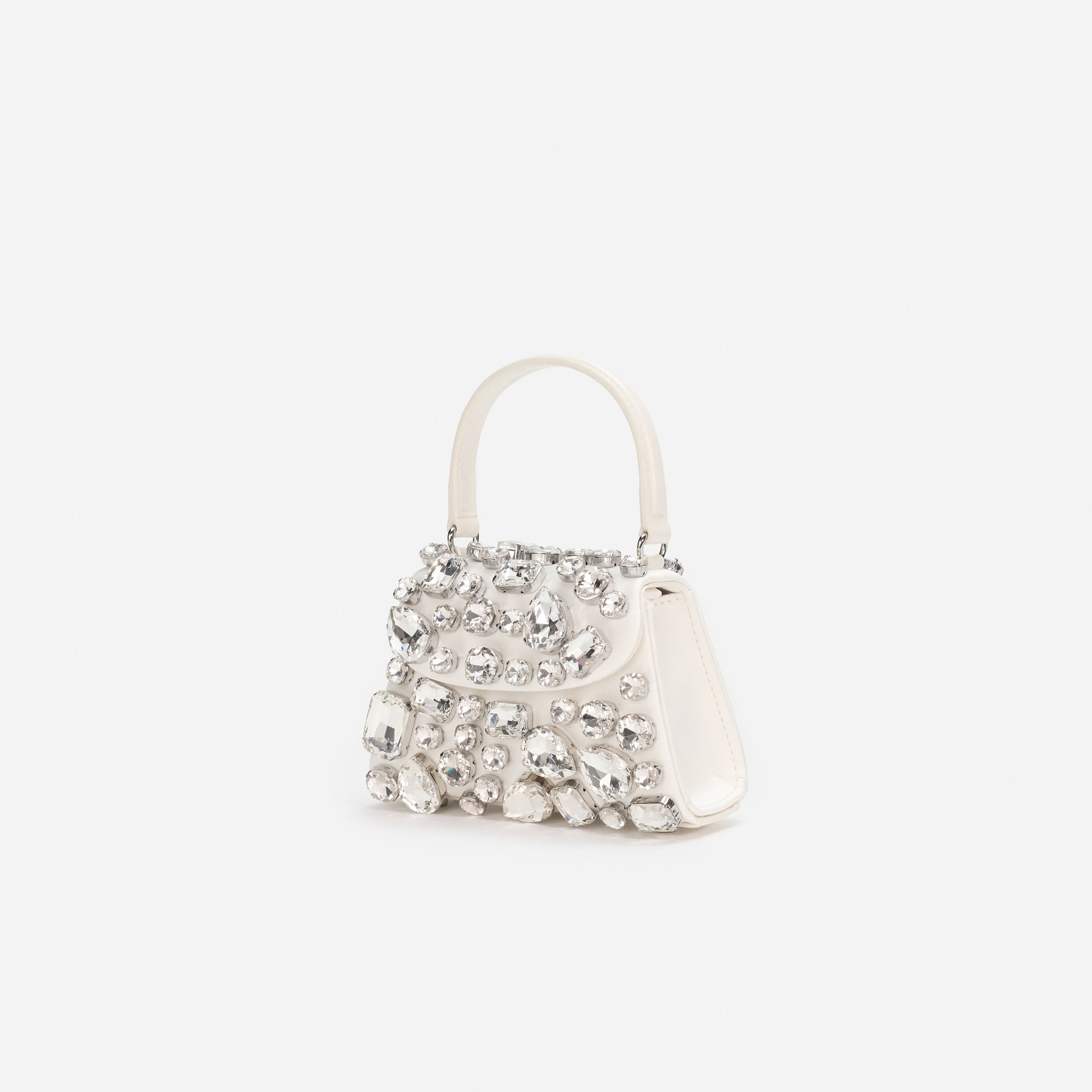 Cream Multi Crystal Mini Bag