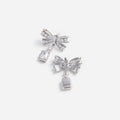 Bow Crystal Drop Earrings