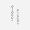 Crystal Pearl Tiered Drop Earrings