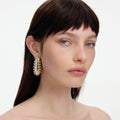 Gold Crystal Bar Earrings