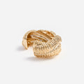 Textured Gold Twisted Cuff