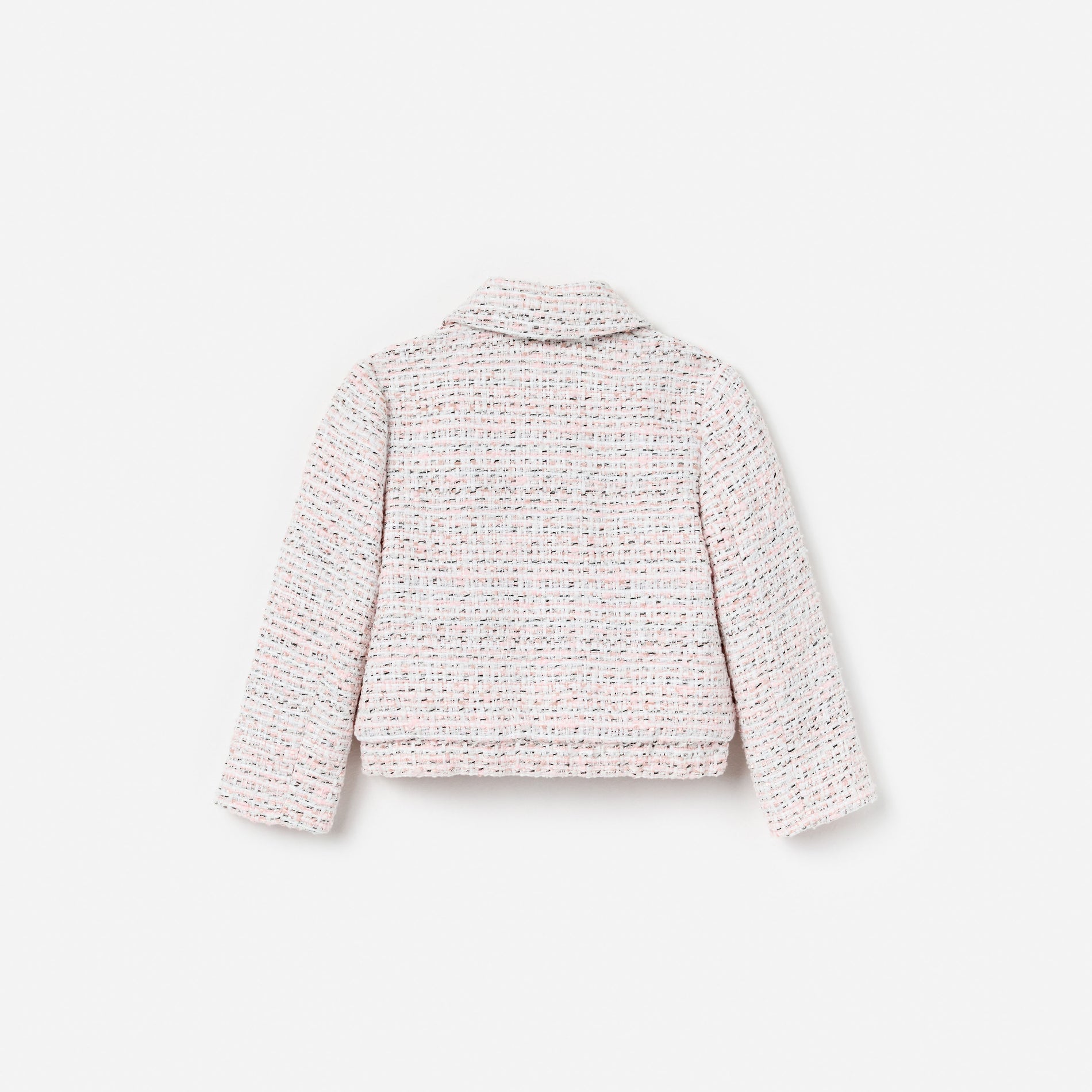 Pink Boucle Lace Bow Jacket