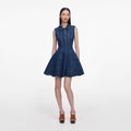 Denim Broderie Mini Dress