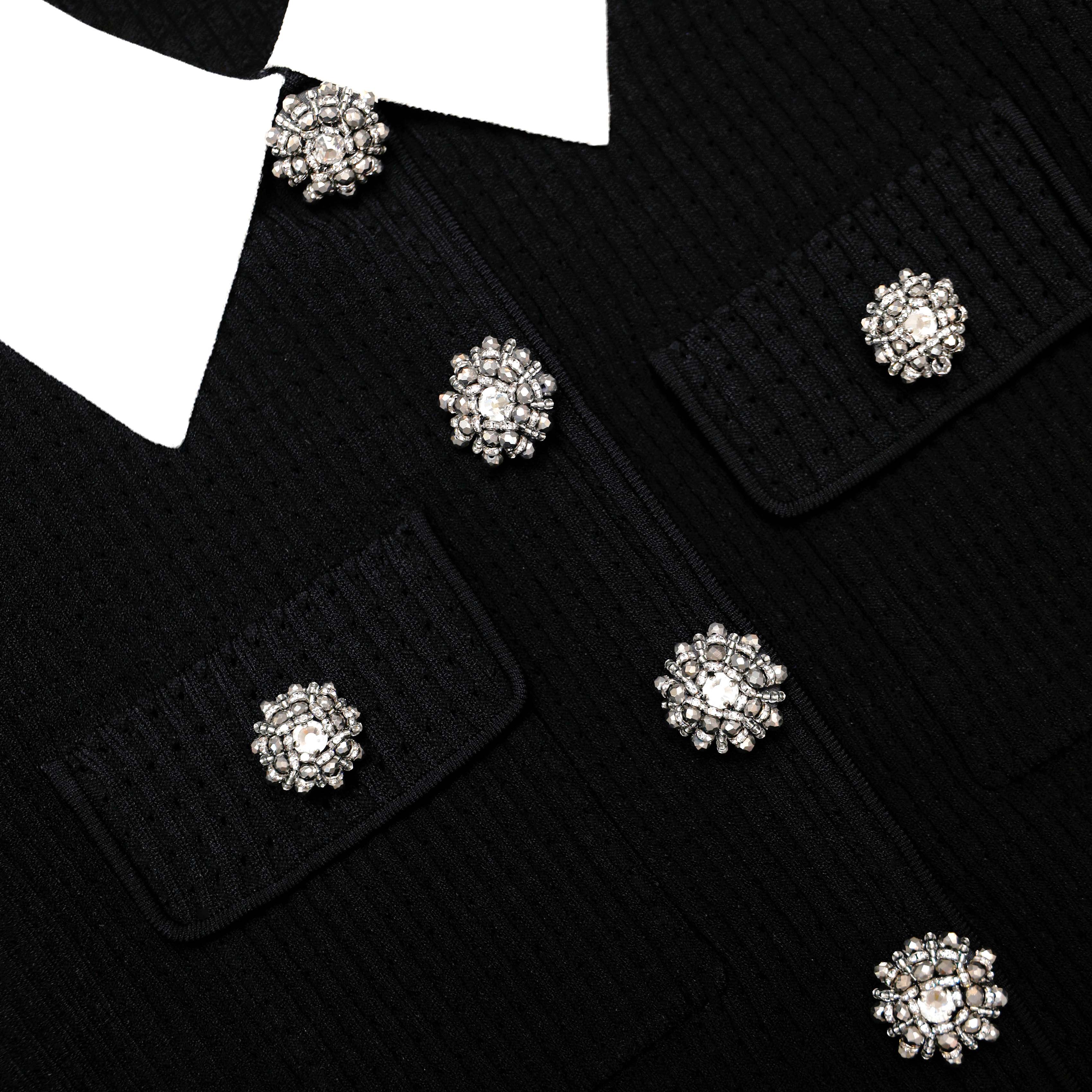 Black Tailored Knit Top