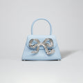 The Bow Mini in Blue with Diamanté