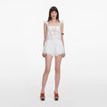 White Embroidered Playsuit