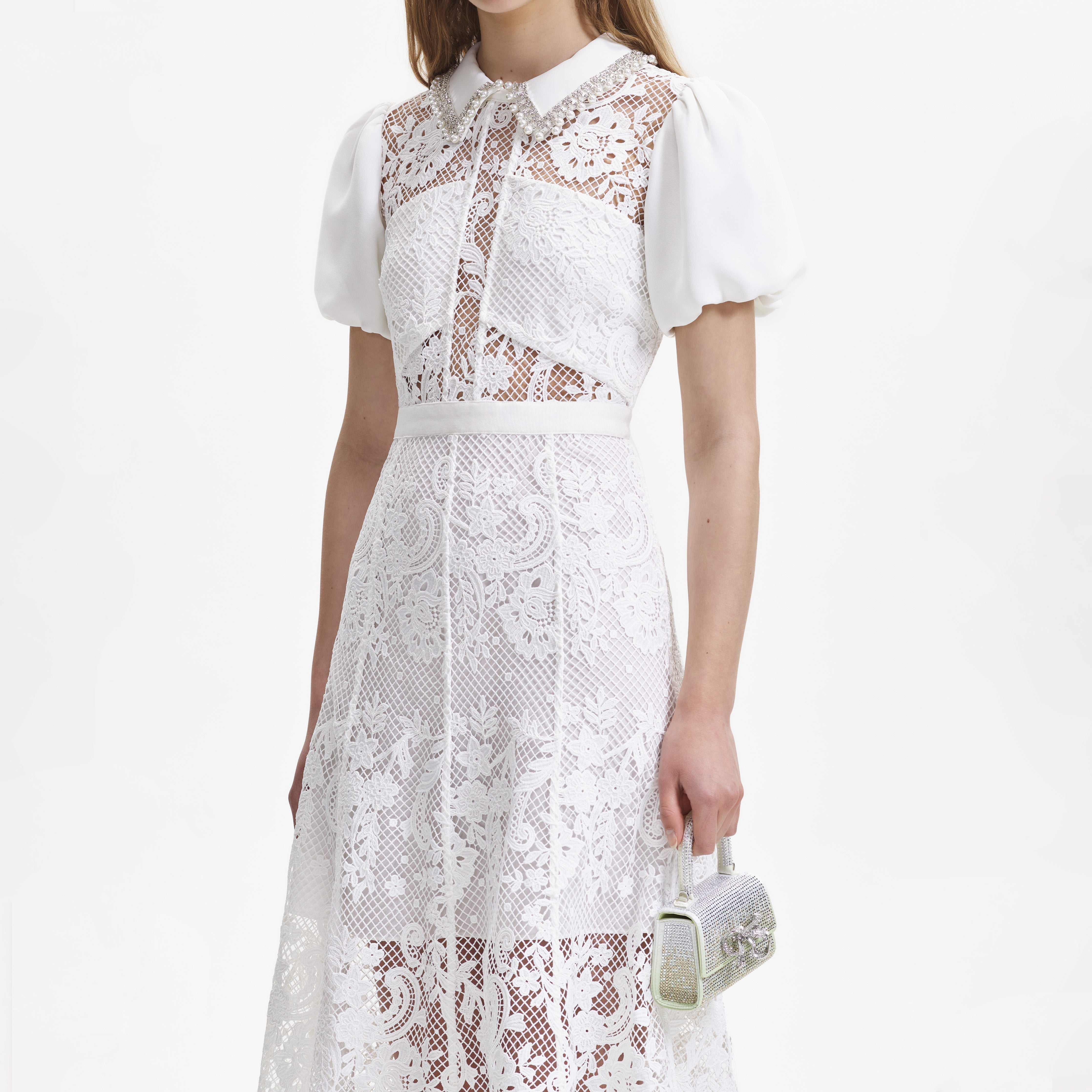 Self portrait best sale white lace dress