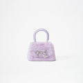 Lilac Fluffy Bow Micro Bag