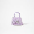 Lilac Fluffy Bow Micro Bag