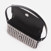 Black Crystal Baguette Bag