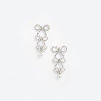 Tiered Crystal Bow Earrings