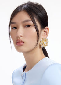 Large Gold Encrusted Earrings