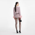 Pink Boucle Shorts