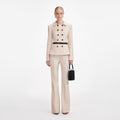 Beige Twill Jumpsuit