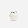 Multi Crystal Heart Clutch Bag