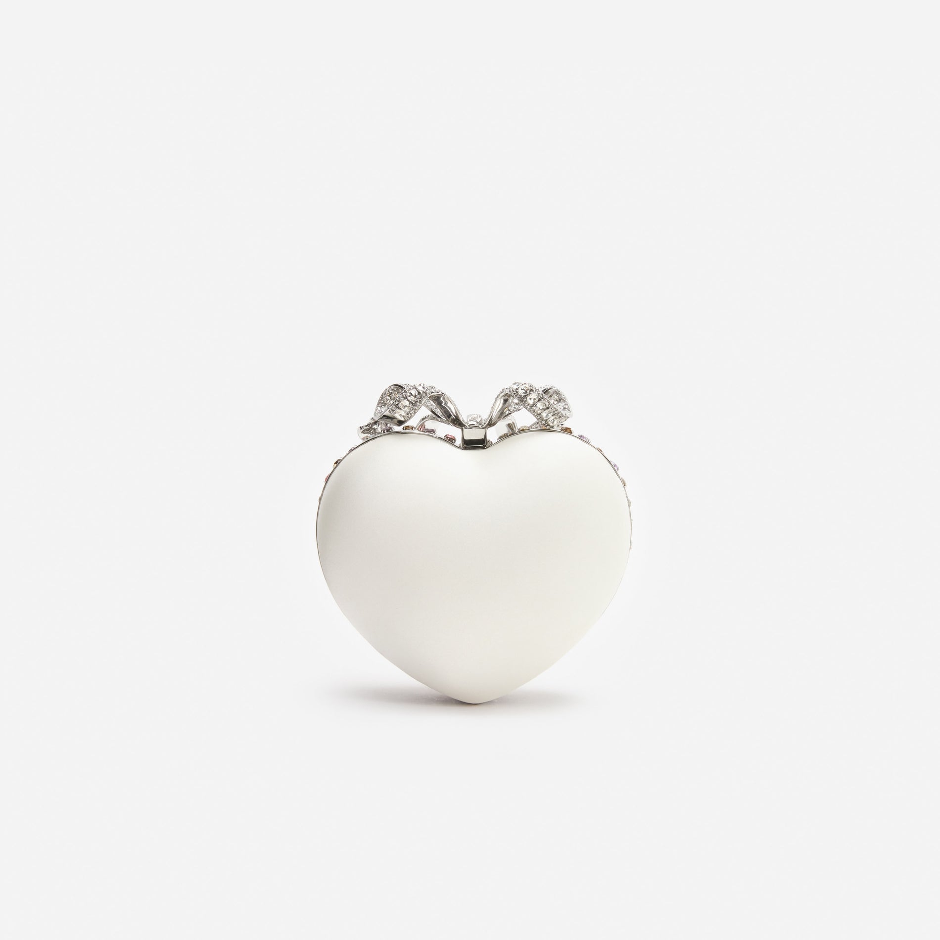 Multi Crystal Heart Clutch Bag