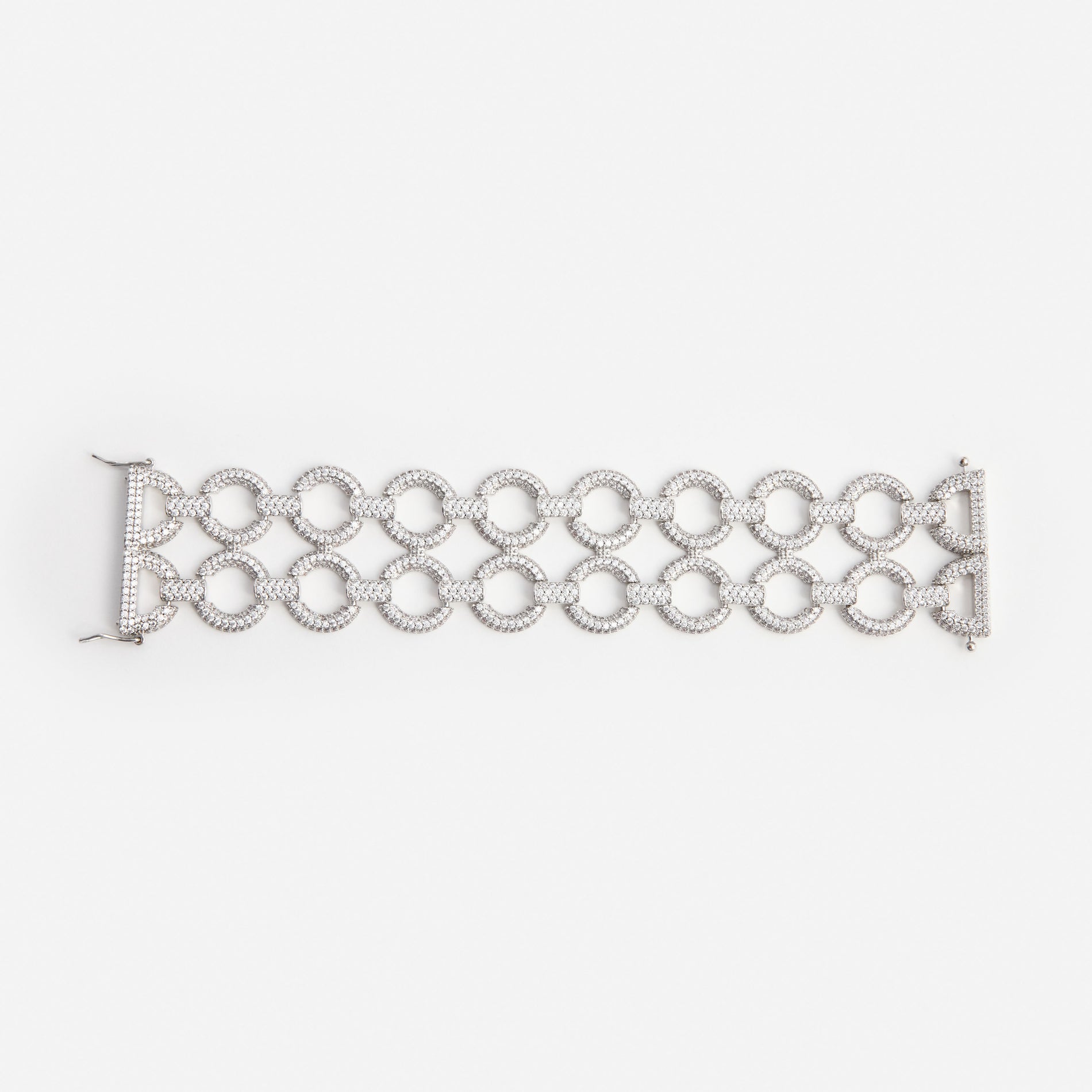 Double Crystal Link Bracelet