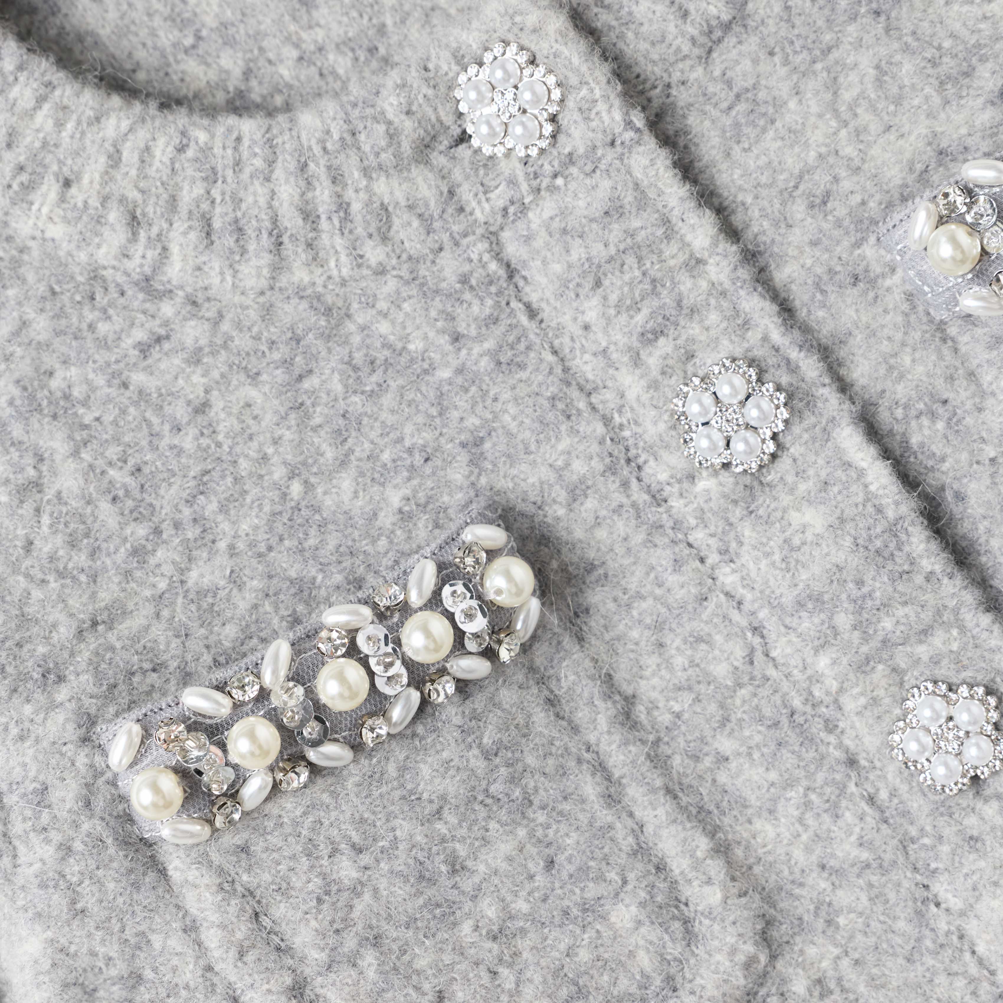 Grey Knit Cardigan