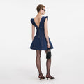 Denim Flared Mini Dress