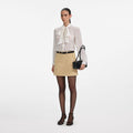 Cream And Gold Chiffon Blouse