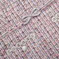 Pink Boucle Chiffon Midi Dress