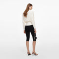 Cream Tie Neck Jersey Top