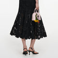 Black Lace Midi Skirt