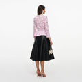 Pink Lace Peplum Top