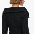 Black Metallic Boucle Mini Dress
