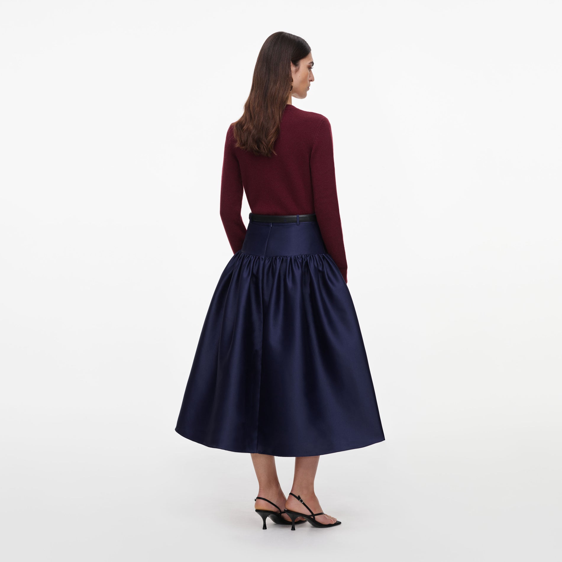 Burgundy Flower Wool Jumper