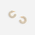 Gold Crystal Hoop Earring