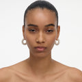 Gold Crystal Hoop Earring